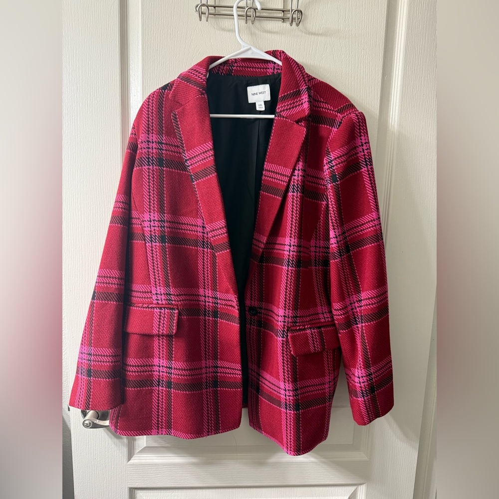 Nine West XXL Pink and Red Blazer